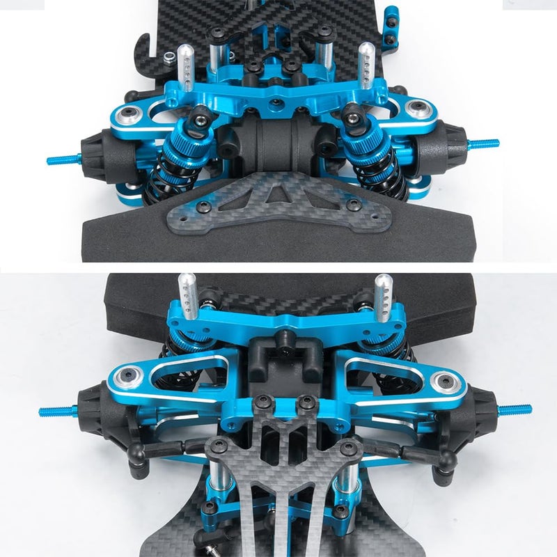 MOHERO Aluminium Alloy &Carbon Fiber Shaft Drive 1/10 RC Touring Car Chassis Frame Body Kit with 4 Wheels for TT01 TT01E - Image 4